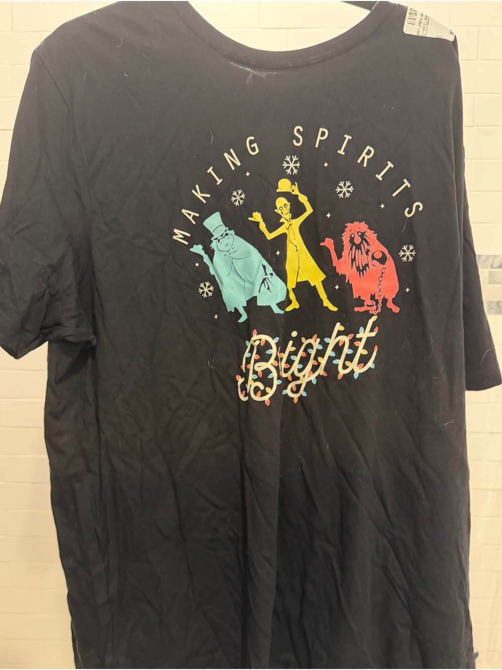 Haunted Mansion"Making Spirits Bright" Graphic Tee - Black